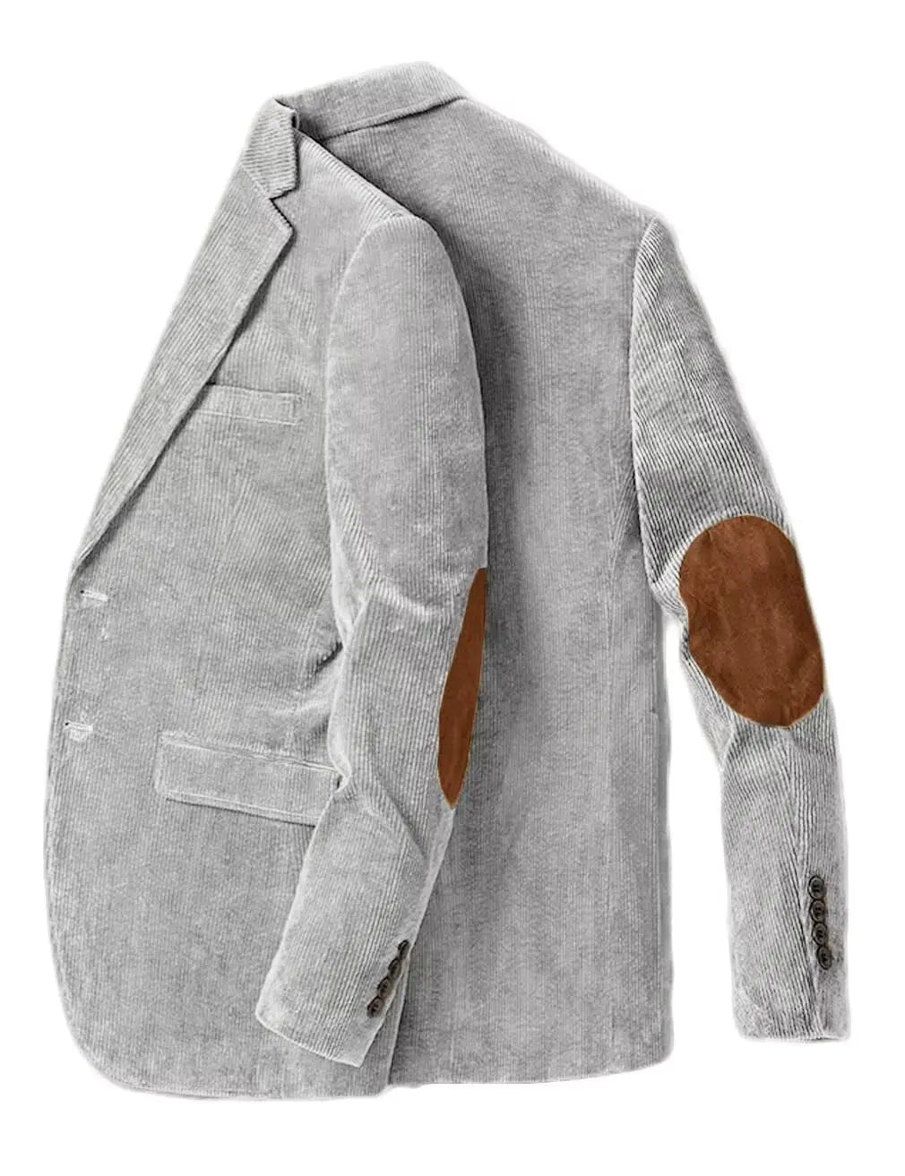Men's Corduroy Blazer Single Breasted Men's Jacket with Elbow Patch Business Casual Jacket Suit Pants Spring Fall Sport Coats CB DROPSHIPPING