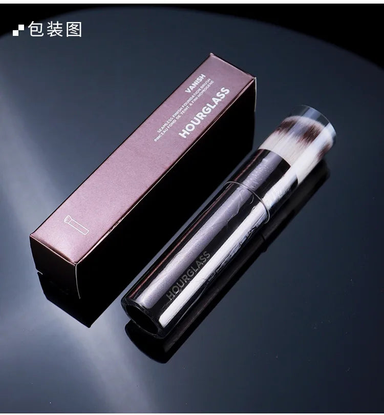1pc Hourglass Finish Foundation Makeup brushes Vanish Foundation Make up brush metal handle Concealer Bronzer high end with box CB DROPSHIPPING