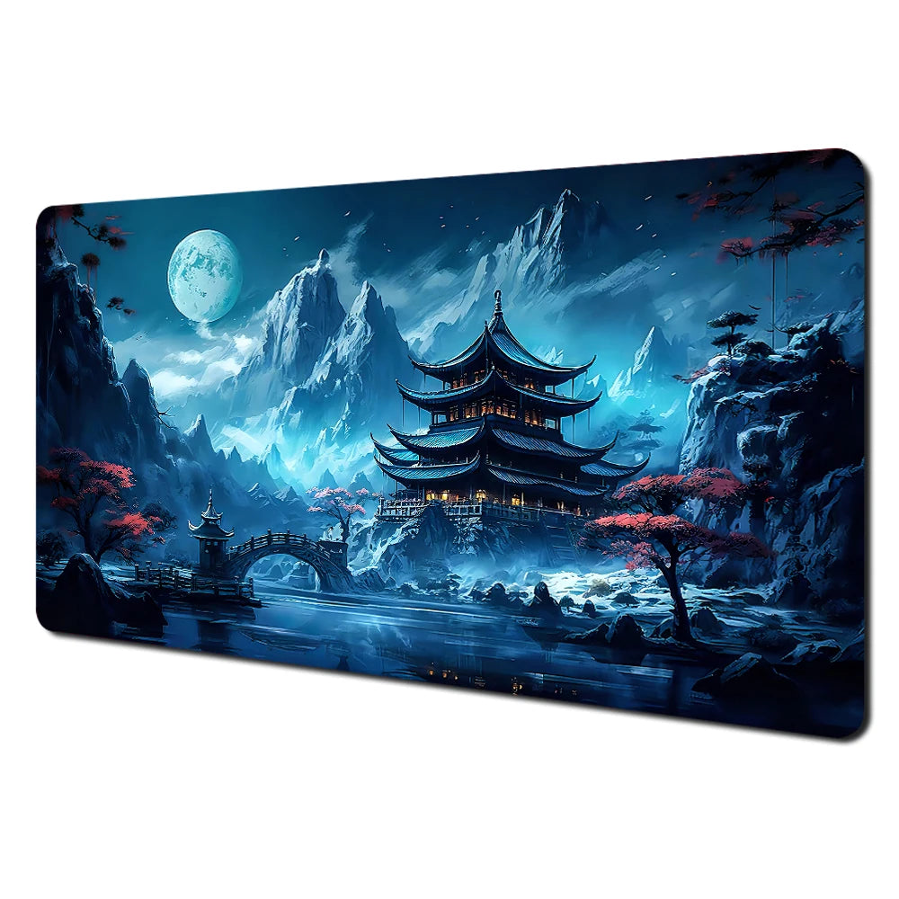 Red and Black Art Landscapes Large Mouse Pad Anti-Slip Durable Desk Mat Offices Accessories Keyboard Mouse Mat Tapis De Bureau CB DROPSHIPPING