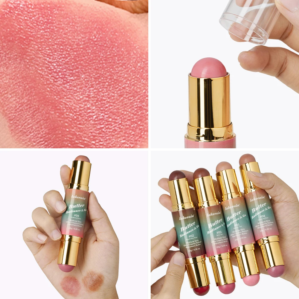 2 IN 1 Multiuse Stick Double Headed Bronzer Blush For Cheeks Eyes Lips Long Lasting Matte Glow Makeup Contouring Stick Makeup CB DROPSHIPPING