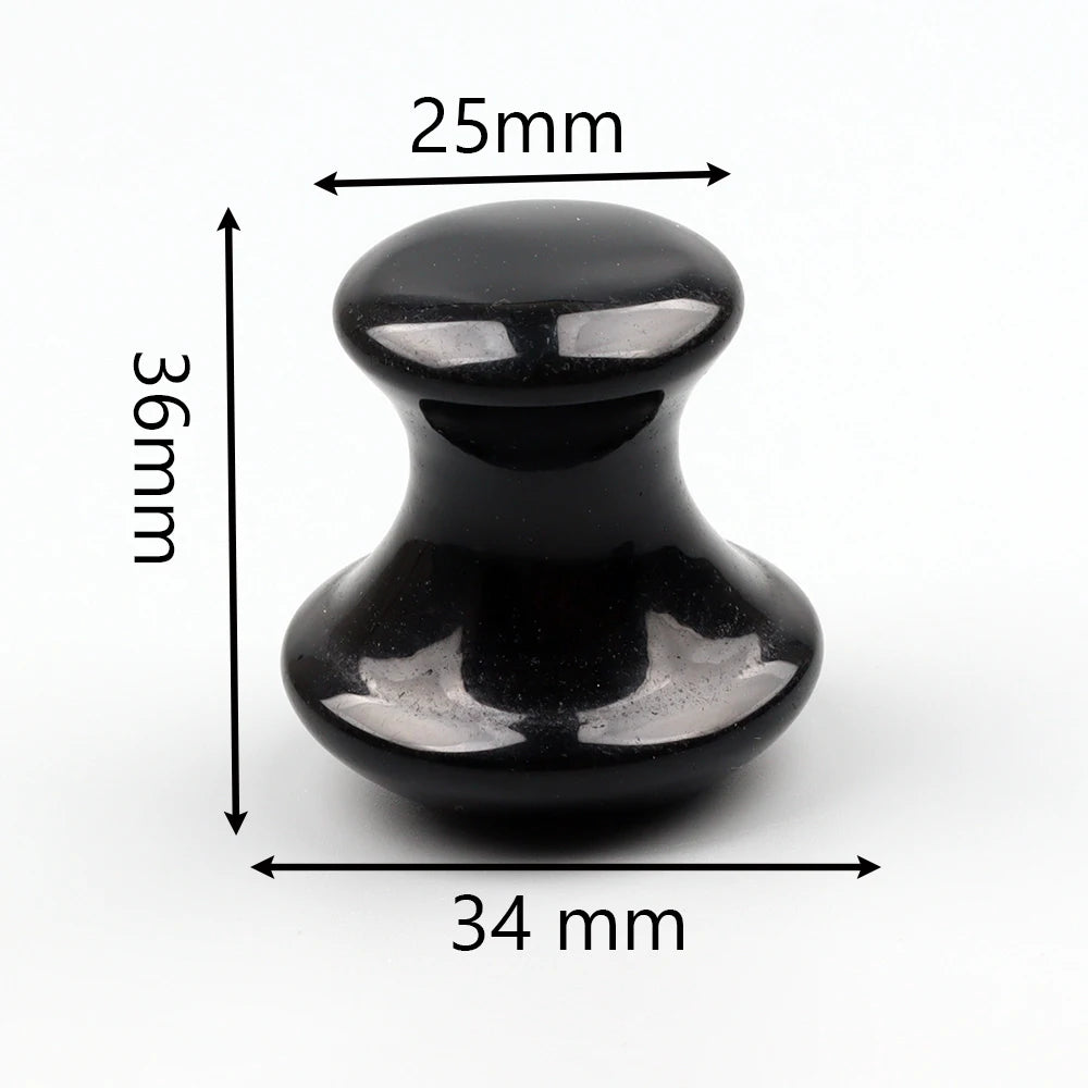 Obsidian Mushroom Face Care Massager Natural Crystal Gua Sha Tool Massage Head Eye Skincare Scraper Wrinkle Beauty Products CB DROPSHIPPING