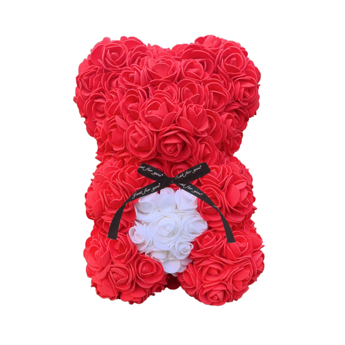 25cm Rose Teddy Bears Hearth Artificial Flower Bear For Women Valentine's Wedding Birthday Christmas Gifts
