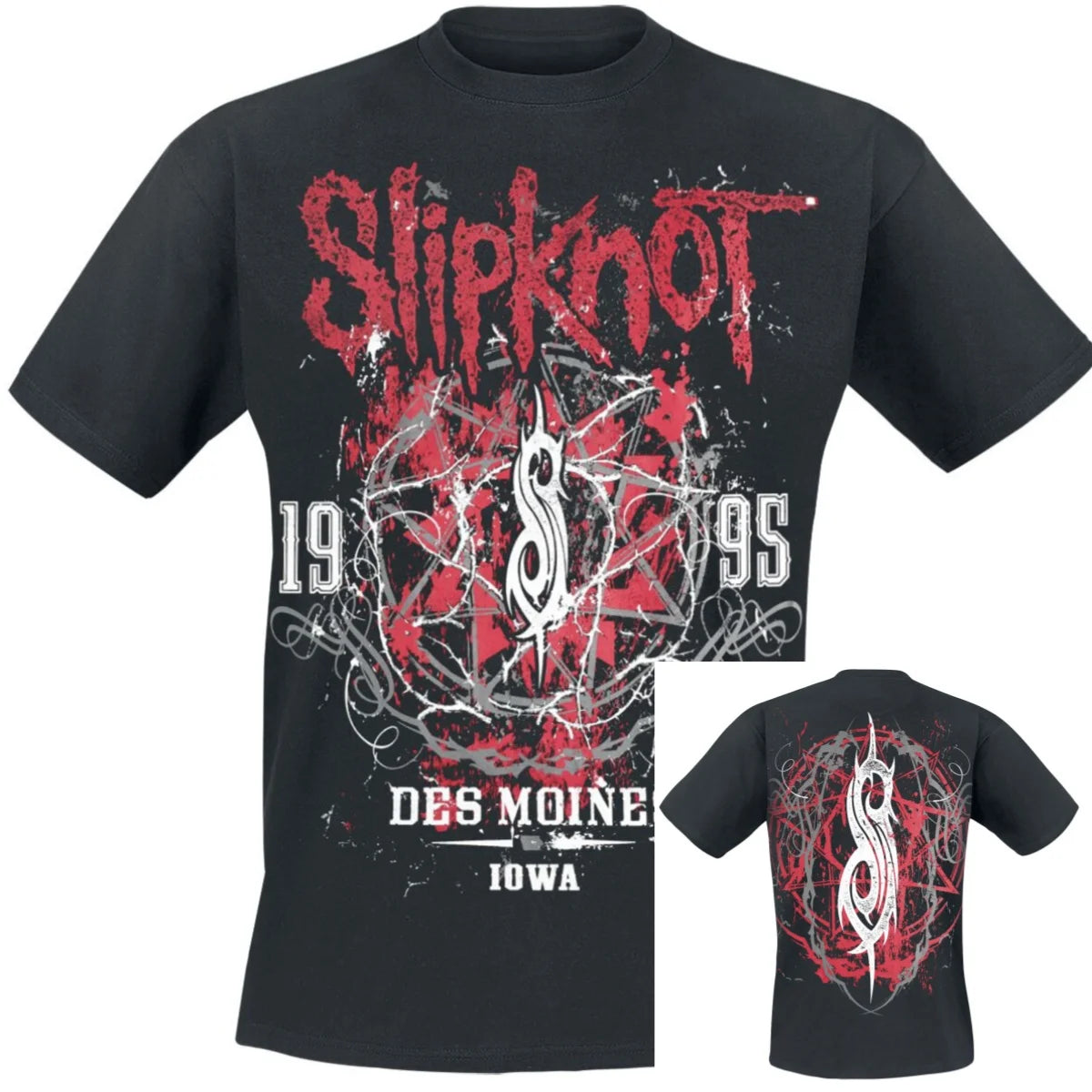 Iowa Star Slipknot T-Shirt Men Women Vintage Metal Rock Band Graphic Tee 100% Cotton Summer Streetwear Top