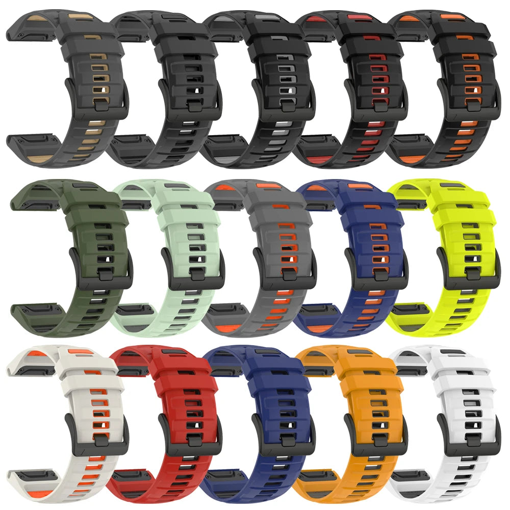 22/26mm Silicone Watchband Fenix 8 Pro Sport Strap For Garmin Tactix 7/Quatix8 Forerunner 970 965 Instinct 2X Quick Fit Bracelet CB DROPSHIPPING