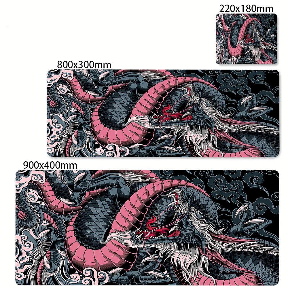 Black and White Dragon Large Mouse Mat Gaming Mousepad Big Rubber Base Mouse Pad Purple Deskpad Eyboard Mats Mousepads 400x900 CB DROPSHIPPING
