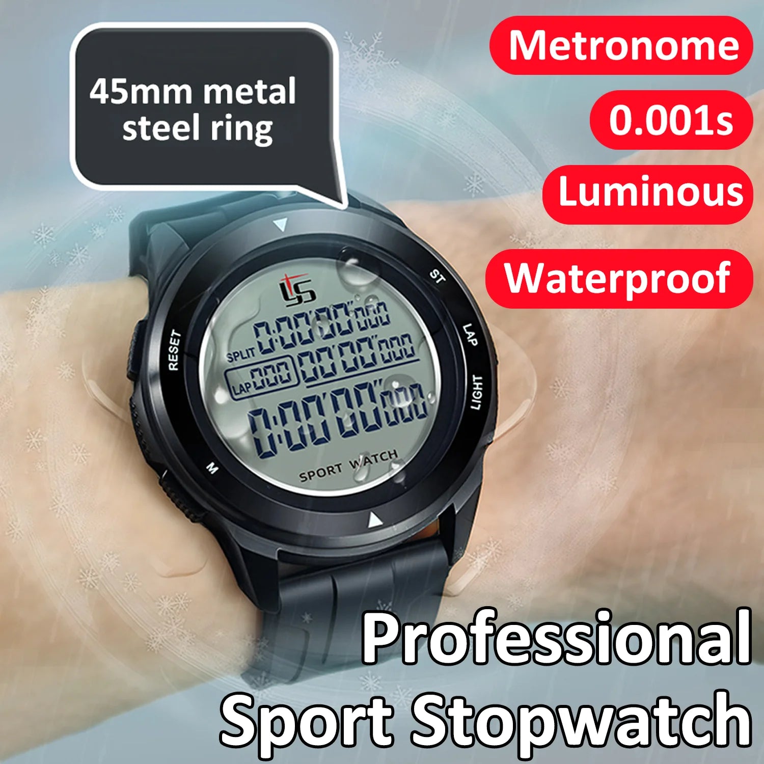 Digital Sport Stopwatch Multifunction Soccer Referee Timer Chronometer LCD Backlight 100 Group Memory Profession Athletic Watch CB DROPSHIPPING