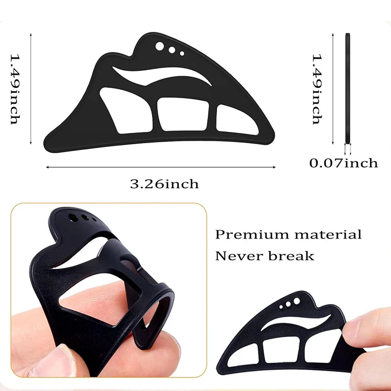 5 in 1 Eyeshadow Stencil Silicone Eyeshadow Tool Reusable Eye Makeup Aid Stencils Eyeliner Template for Beginners Makeup Tool