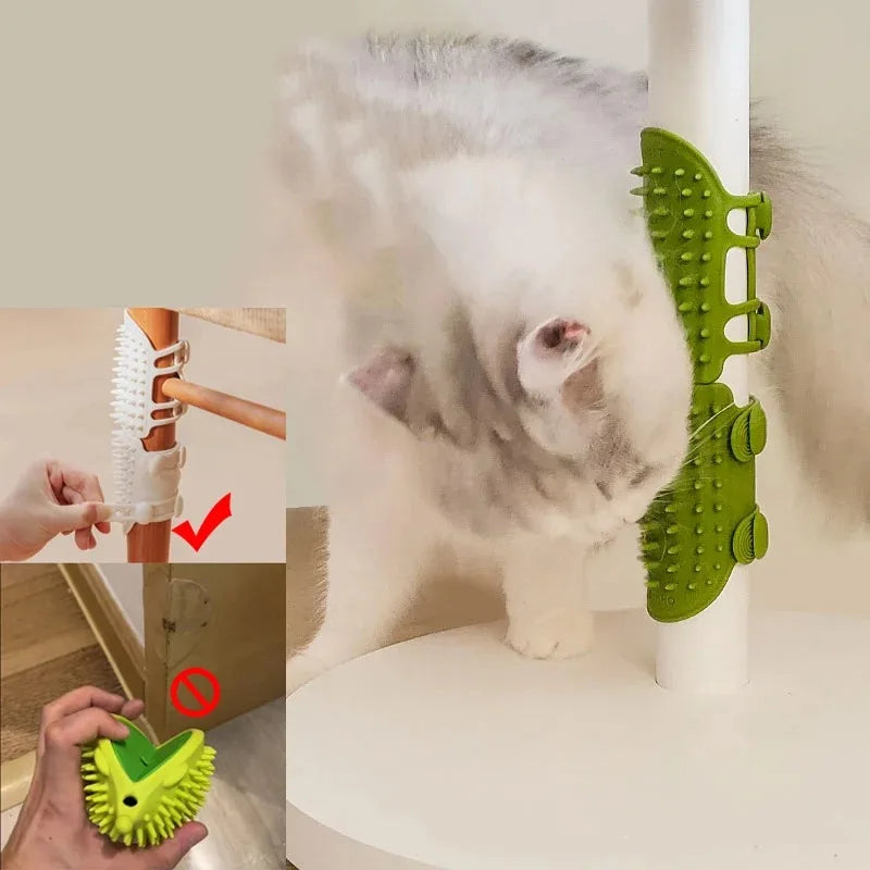 Pet Cat Hair Removal Massage Comb Cats Scratching Rubbing Brush kitten Grooming Self Cleaning Wall Corner Cat Scratcher Combs
