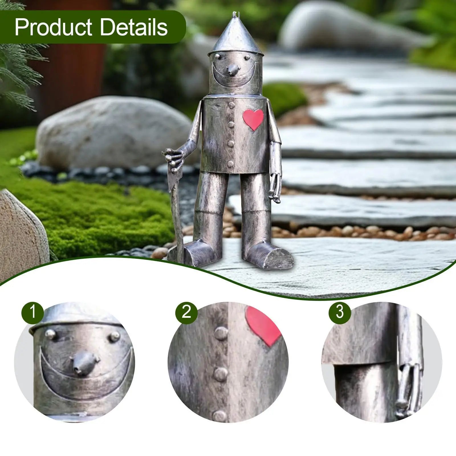 Garden Statue Handmade Resin Standing Sculpture for Housewarming Porch Patio