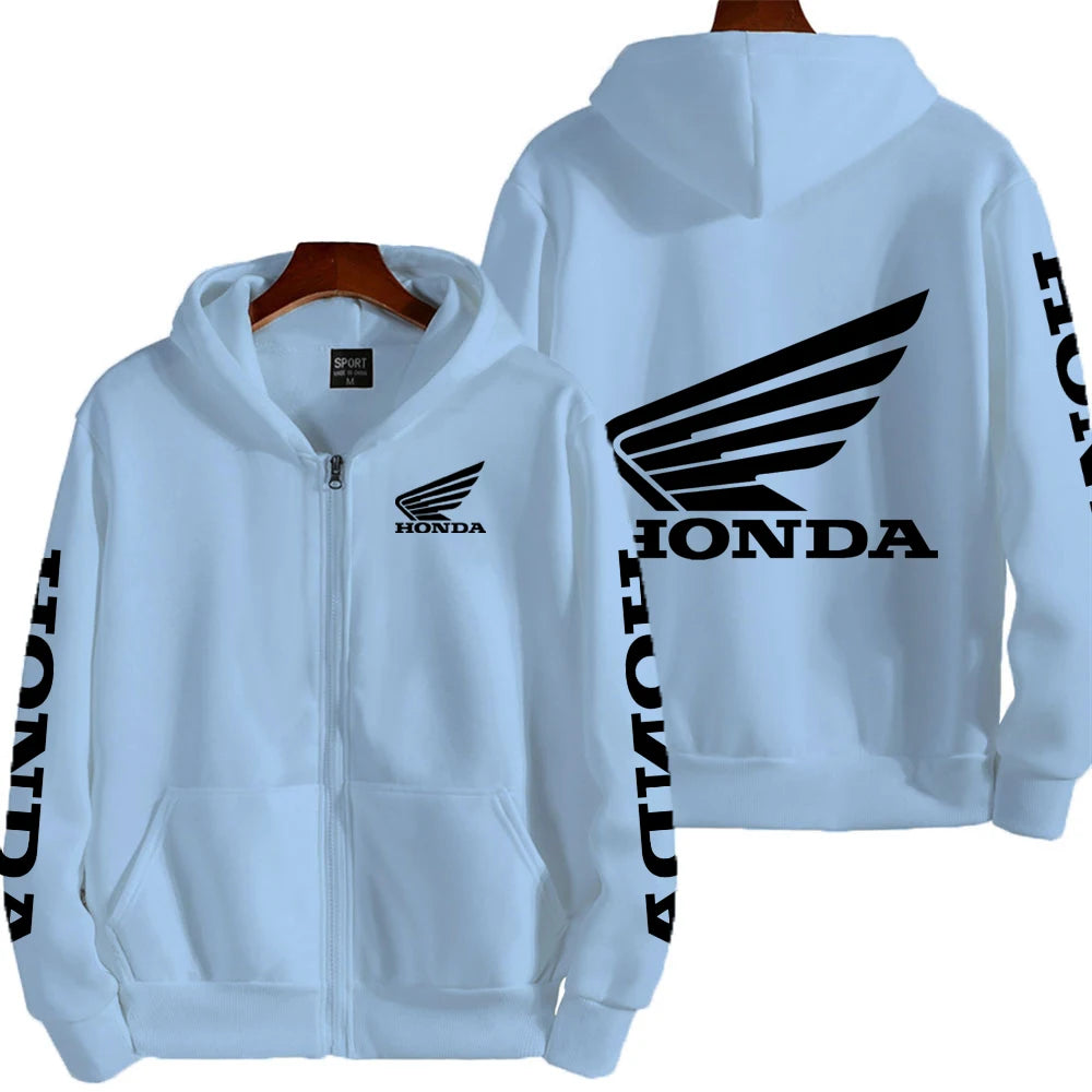 Honda Motorcycle Racing Team Competition Men's Outdoor Sports Zipper Hoodie Fashion 2025 New Sport Women's Jacket Coat CB DROPSHIPPING