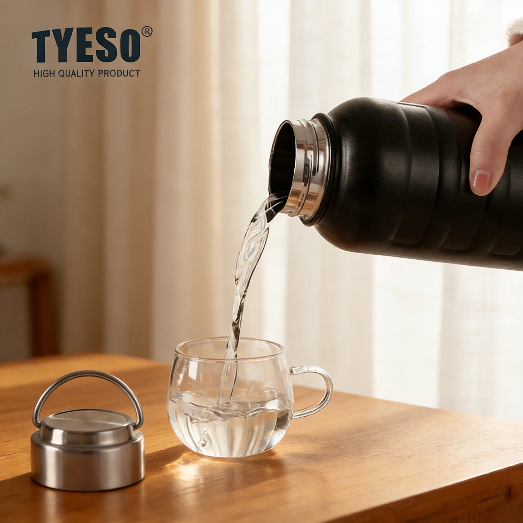 Tyeso Double Stainless Steel Thermos Mug Portable Sport Vacuum Flask Large Capacity Thermal Water Bottle Tumbler Drinks Cup