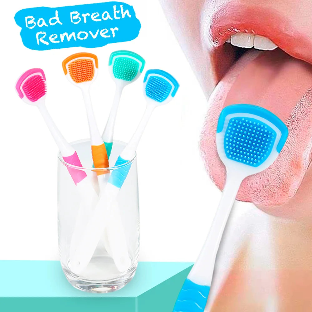 1Pc/4Pcs/8Pcs Silicone Tongue Scraper For Oral Hygiene,Tongue Cleaner Scraper For Oral Care,Tongue Brush Food Debris Clea CB DROPSHIPPING