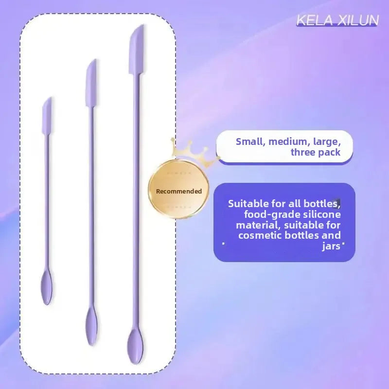 1/3pcs Double-Head Silicone Scraper Spoon Set Makeup Brushes Cosmetics Tools Beauty Accessories Reusable Silicone Scoop Scraper