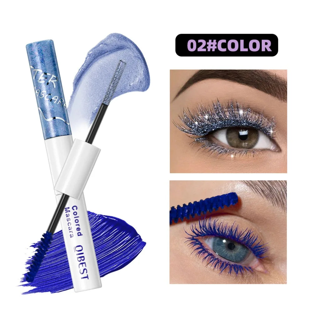 Double Head 2 IN 1 Mascara Silk Fiber Lash Mascara Volume Waterproof Lasting Non-Smudging Thick Thin Curling Mascara Eyes Makeup CB DROPSHIPPING