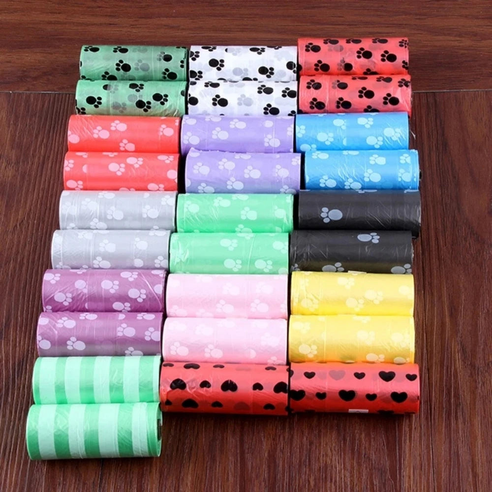 10/40Roll Dog Poop Bag Outdoor Cleaning Poop Bag Outdoor Clean Pets Supplies for Dog 15Bags/Roll Refill Garbage Bag Pet Supplies CB DROPSHIPPING