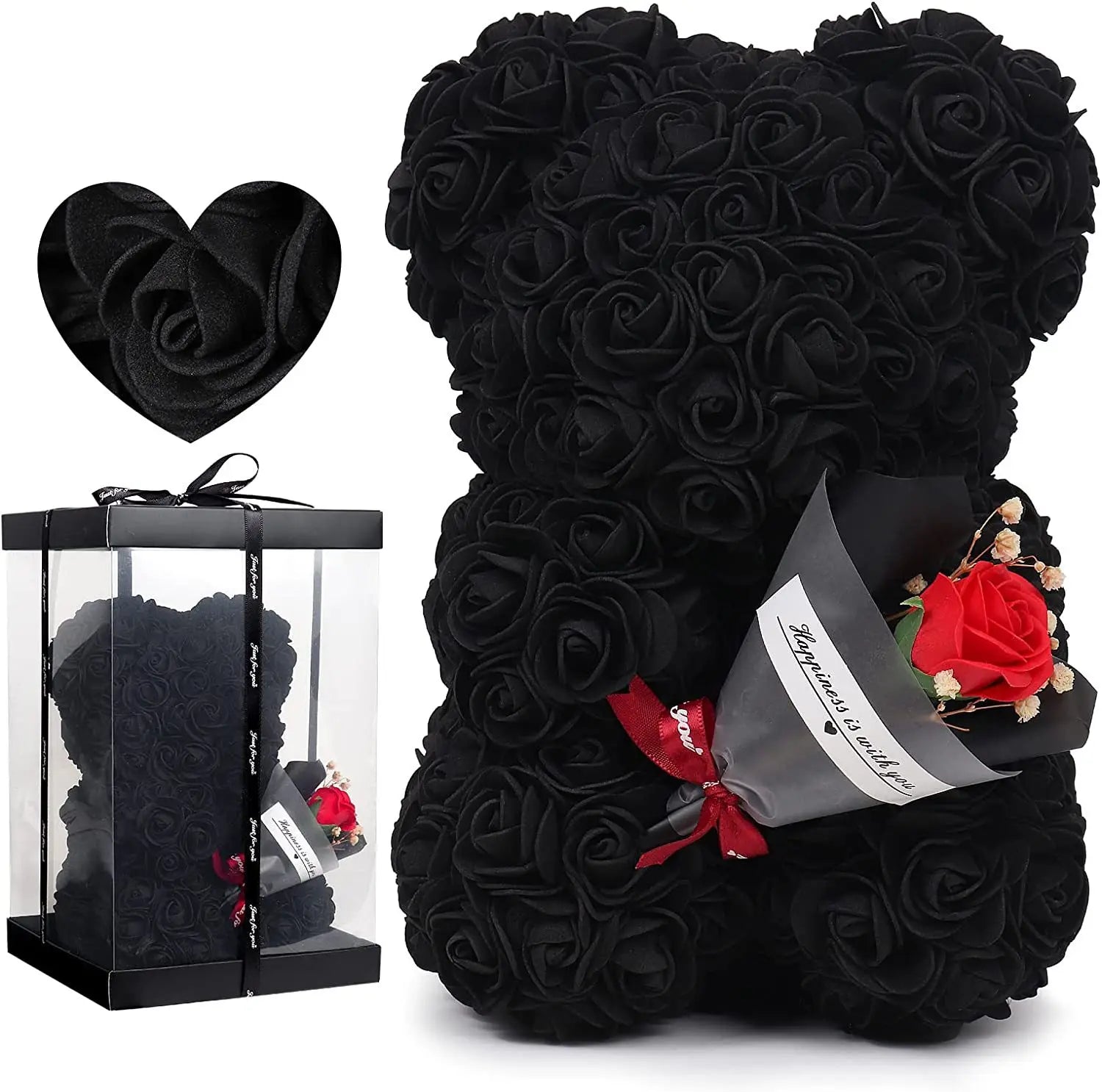 2024 New Artificial Flower Eternal Rose Teddy Bear for Mom Mother's Day Birthday Valentine's Day Anniversary Gifts & Decorations