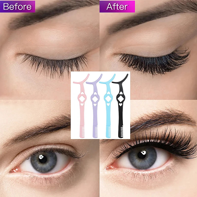 1Pcs False Eyelash Tweezer Eye Lash Applicator Comb Makeup Tools Auxiliary Curler Mink Eyelashes Extension Professional Tweezers CB DROPSHIPPING