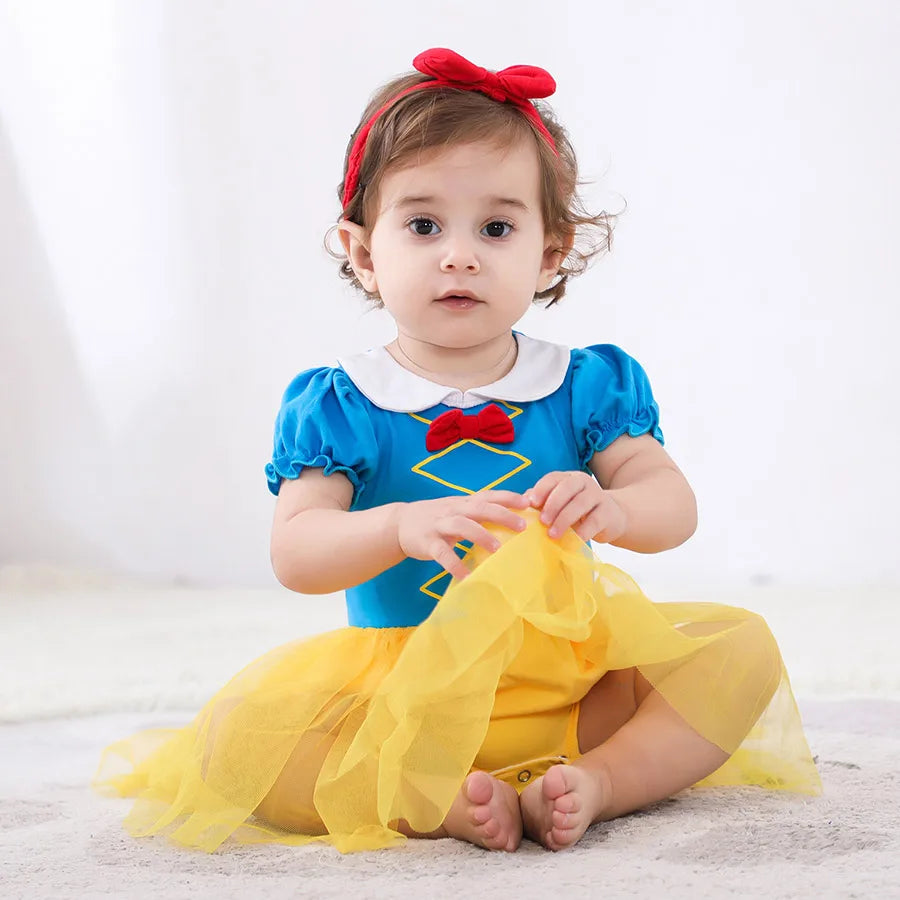Baby Girls Costumes Kid Romper Tutu Dress with Headband Infant Baby Girl Princess Alice Clothes Aurora Belle Dress Party Costume CB DROPSHIPPING
