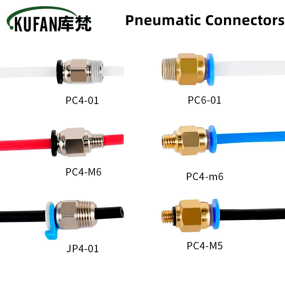 10Pcs PC4-M6 PC4-M10 PC6-01 Pneumatic Fitting PC4-M10 for Creality Ender 3/3 Pro/3 V2 Ender 5/5Pro/5 Plus CR-10 3D Printer Parts CB DROPSHIPPING