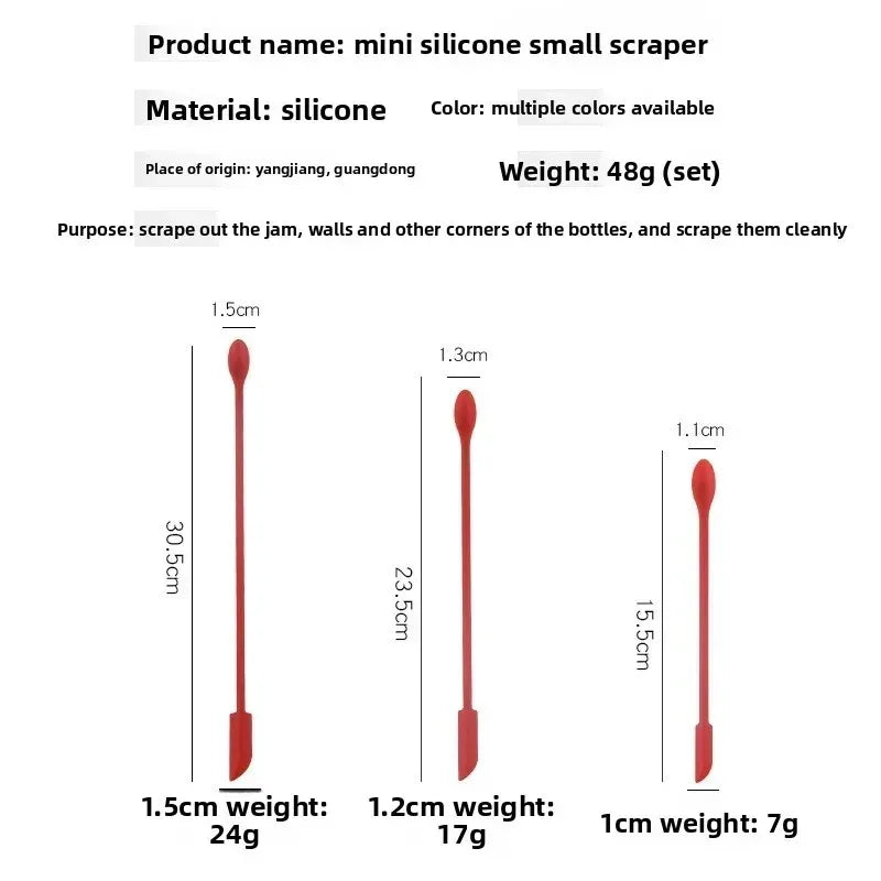 1/3pcs Double-Head Silicone Scraper Spoon Set Makeup Brushes Cosmetics Tools Beauty Accessories Reusable Silicone Scoop Scraper