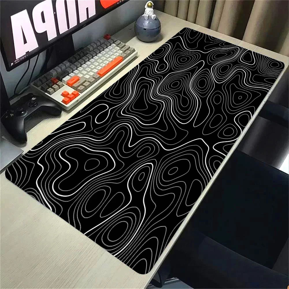 Topographic Mousepad Strata Liquid Mouse Pad Black 500x1000 Mat Gamer 900x400 Extended Pad Custom Mauseped Rubber Office Carpet CB DROPSHIPPING