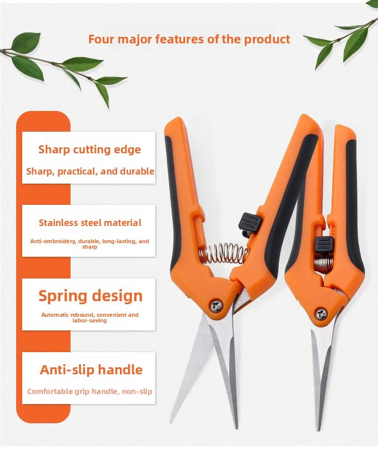 Garden non-slip and labor-saving flower branch shears, pruning shears, fruit and vegetable shears, garden shears