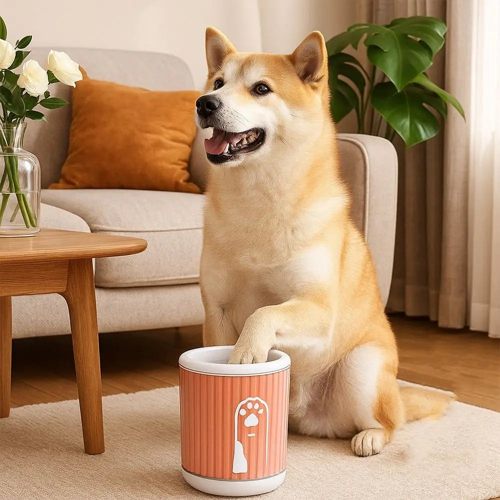 Automatic Pet Foot-washing Cup Soft Quick Wash Dog Foot Cleaning Cup Portable Detachable Paw Cleaner Cup For Cats and Dogs CB DROPSHIPPING