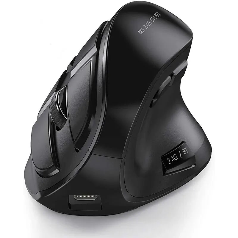 JOMAA 2.4G Wireless Mouse Rechargeable Bluetooth Mouse Ergonomic Vertical Mouse for Mac Windows Laptop Tablet Gaming Mause CB DROPSHIPPING