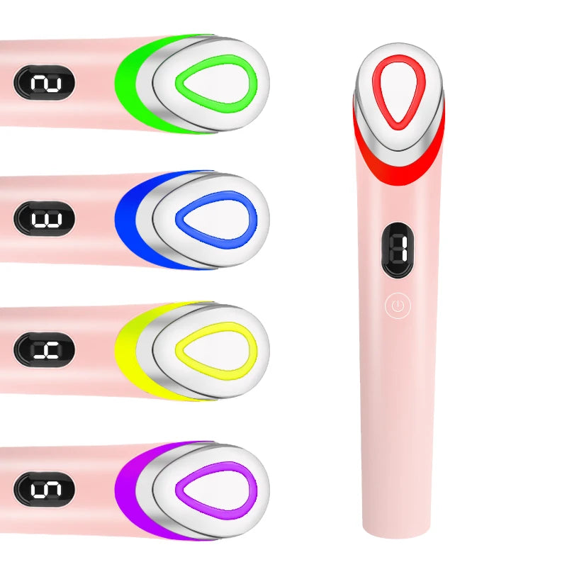 NEW Booster Pro Led Facial Light Therapy 7 Colors Eye Beauty Wand Red Light Eye Massager for Skincare & Blue Rejuvenation Tool