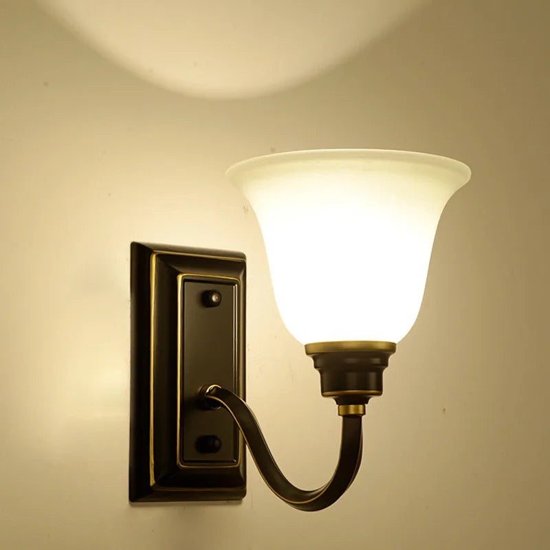 American Country Simple Living Room Corridor Aisle Bedroom Bedside Single Wall Lamp