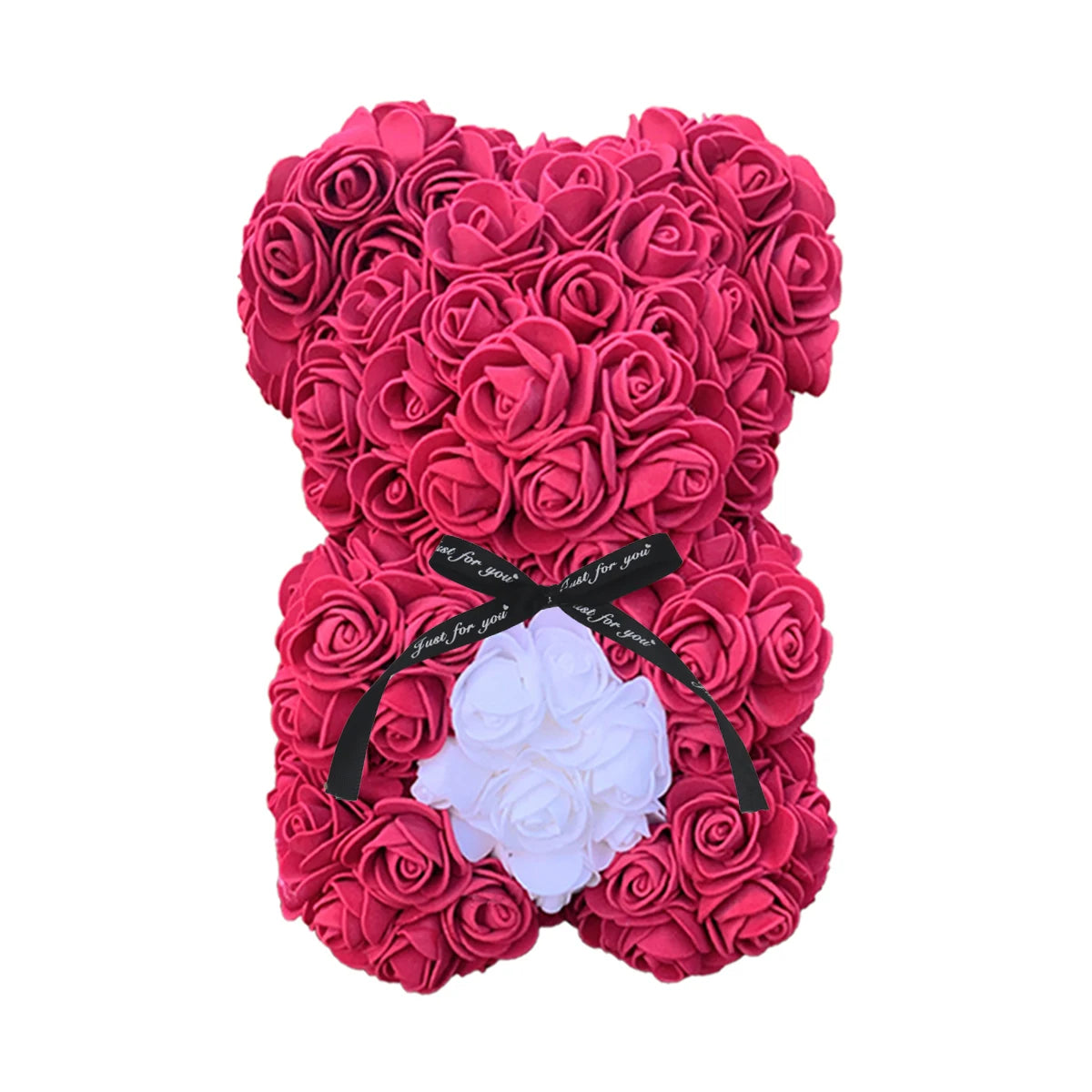 25cm Rose Teddy Bears Hearth Artificial Flower Bear For Women Valentine's Wedding Birthday Christmas Gifts