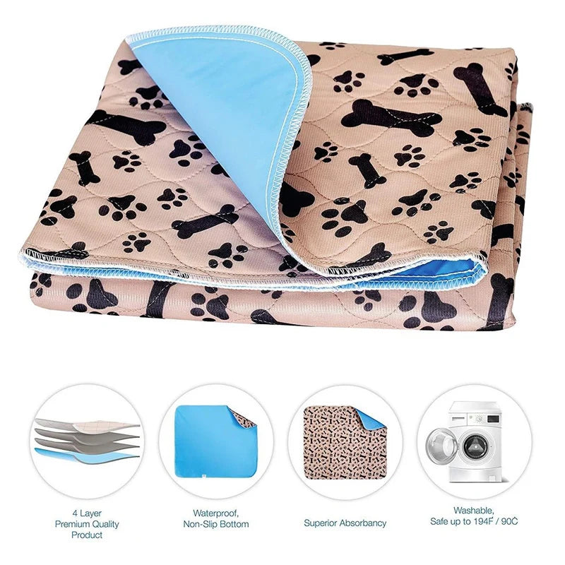 Washable Pee Pads for Dogs Winter Large Reusable Puppy Pet Training Floor Mats Absorbent Leakproof Whelping Potty and Crate Use CB DROPSHIPPING