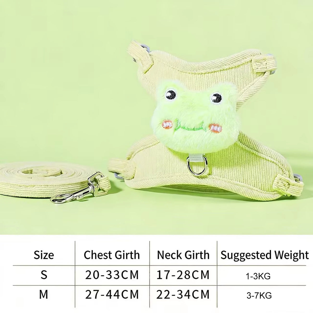 Cat Harness Leash Sets Adjustable Dog Harness for Small Dog Leash Breashable Cartoon Pet Harness Out Walking Dog Cat Accessories