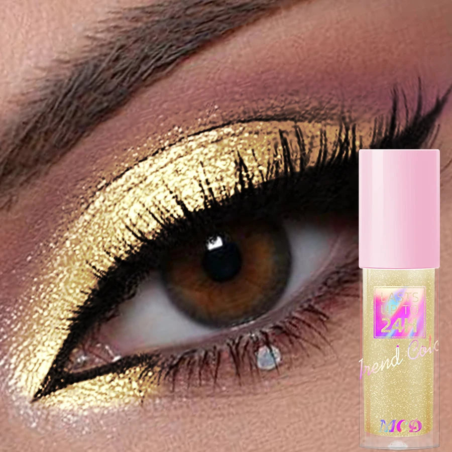 1PC Metallic Waterproof Liquid Eyeshadow-High Shine Long-Lasting & Smudge-Proof Korean Makeup Set Glitter Eye Shadow Cosmetics CB DROPSHIPPING