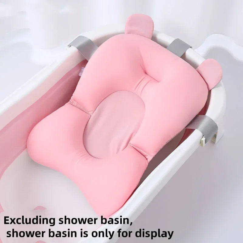 Foldable Floating Baby Bath Seat Pad Adjustable Bathtub Support Mat Shower Cushion Security Water Pad for Newborn Baby Bathing CB DROPSHIPPING