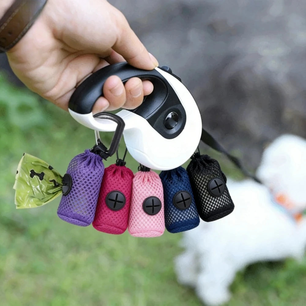 Portable Dog Poop Bag Holder, Leash Attachment Waste Bag Dispenser for Pet Outdoor Walking CB DROPSHIPPING