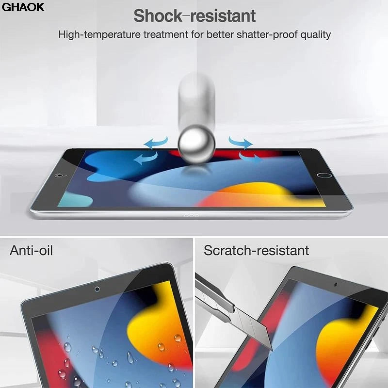 iPad 10.2inch tempered glass screen protector 9H hardness HD transparent screen protector 9th 8th 7th 2020  A2197 A2602 A2603 CB DROPSHIPPING