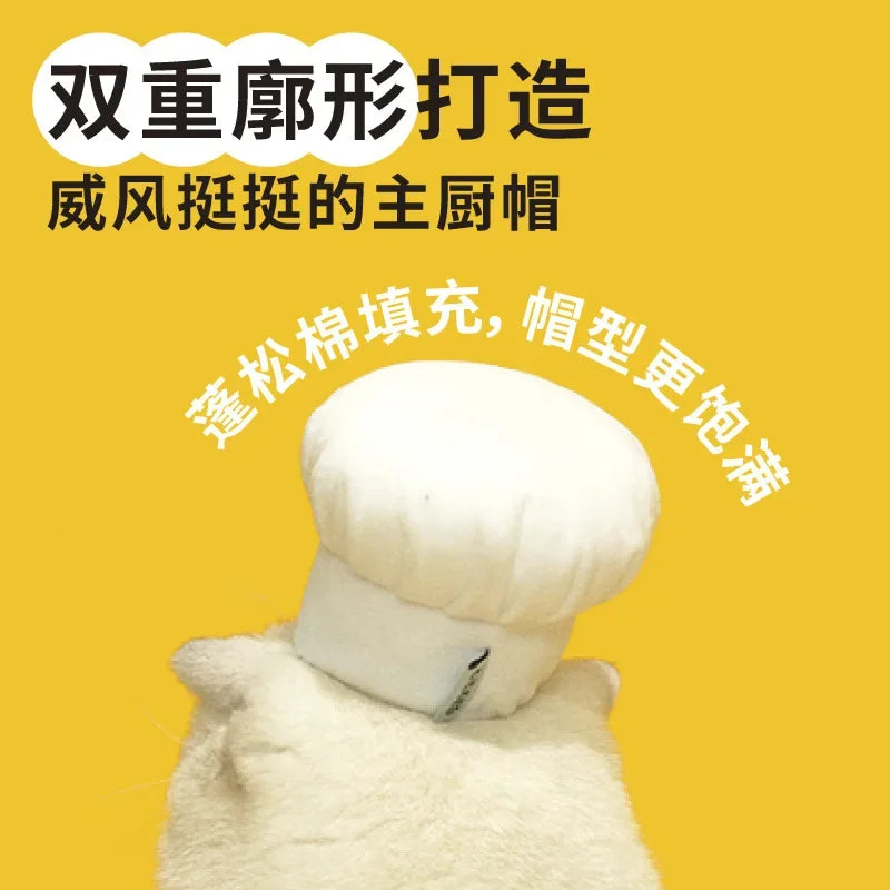 Chef Hat Pet Head Cover Adjustable Pet Hat Dog Photo Decoration Cat Universal Pet Supplies Dog Accessories for Small Dogs
