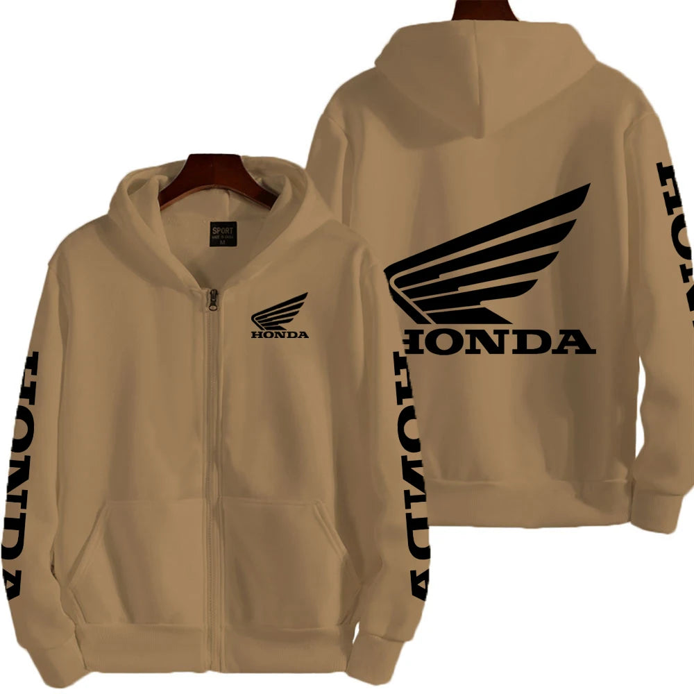 Honda Motorcycle Racing Team Competition Men's Outdoor Sports Zipper Hoodie Fashion 2025 New Sport Women's Jacket Coat CB DROPSHIPPING