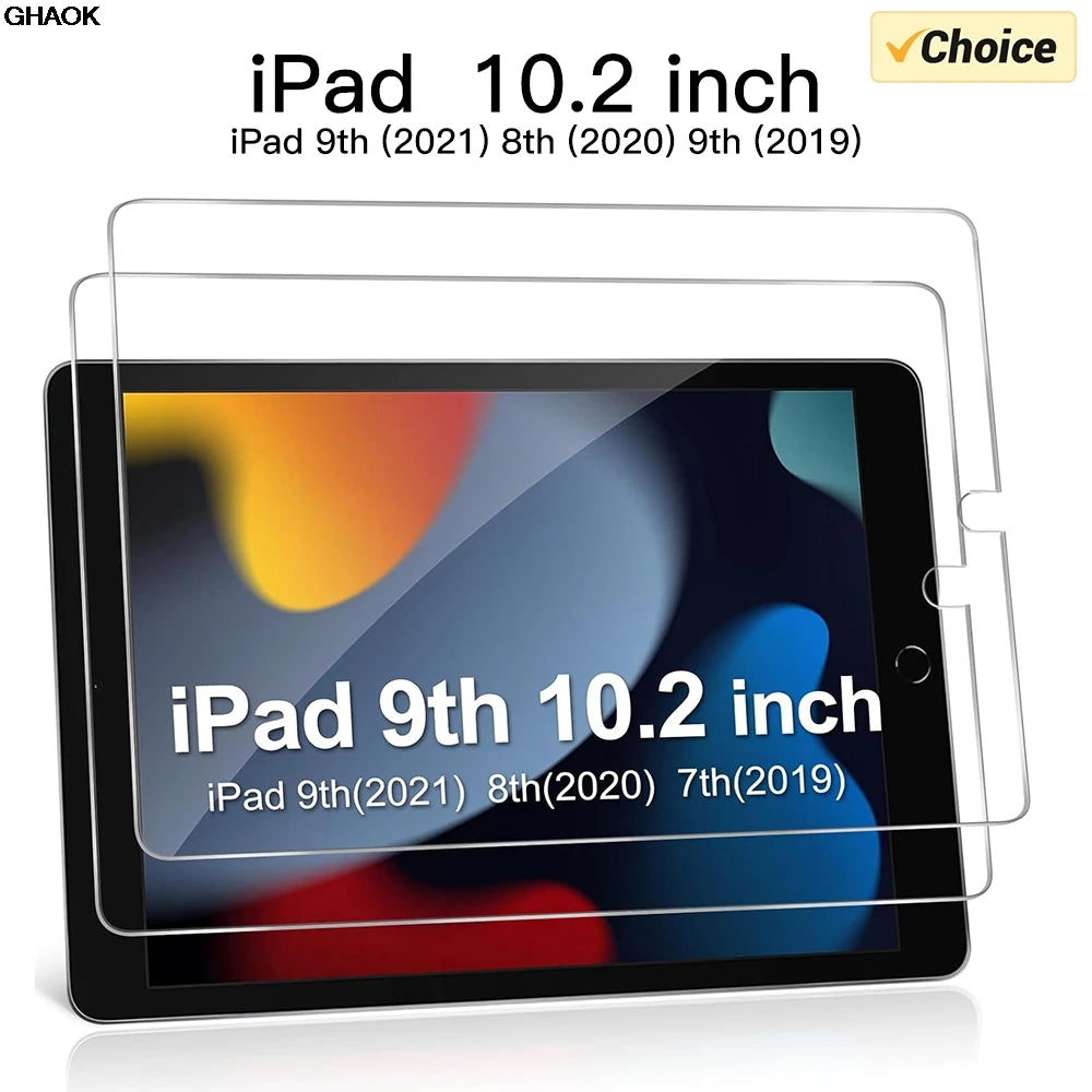 iPad 10.2inch tempered glass screen protector 9H hardness HD transparent screen protector 9th 8th 7th 2020  A2197 A2602 A2603 CB DROPSHIPPING