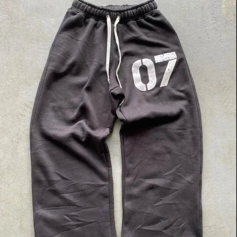2026 Summer Grey Washed Sweatpants 3D Printed Elastic Waist Baggy Trousers Men's Casual Quick Drying Kids Streetwear CB DROPSHIPPING