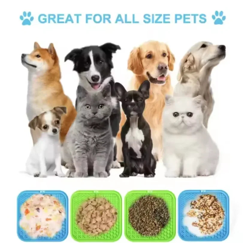 Pet Lick Silicone Mat Dogs Pet Slow Food Plate for Dog Bathing Distraction Silicone Dog Sucker Food Training Dog Feeder Supplies CB DROPSHIPPING