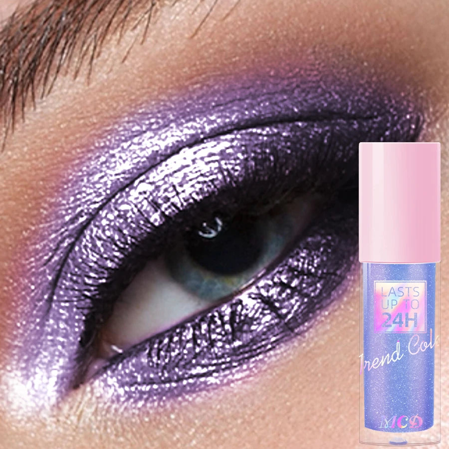 1PC Metallic Waterproof Liquid Eyeshadow-High Shine Long-Lasting & Smudge-Proof Korean Makeup Set Glitter Eye Shadow Cosmetics CB DROPSHIPPING
