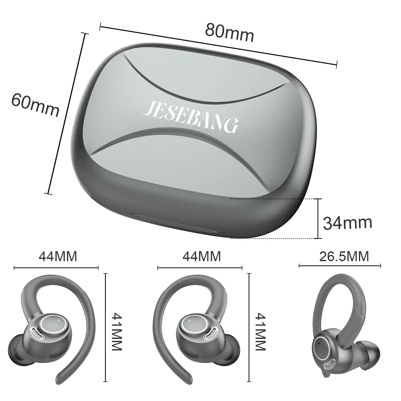 Wireless Sport Earbuds, 48H Battery, Hi-Fi Sound with Deep Bass, IP7 Waterproof for Running/Gym CB DROPSHIPPING