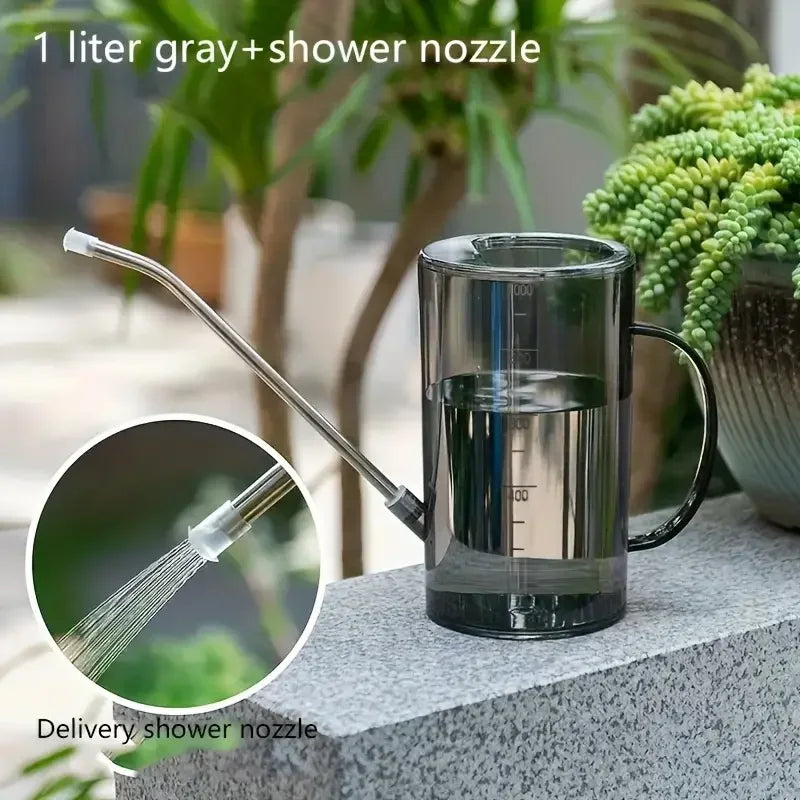 Garden Watering Can 1L Long Spout with Shovel, Indoor Outdoor Plant Flower Watering Pot