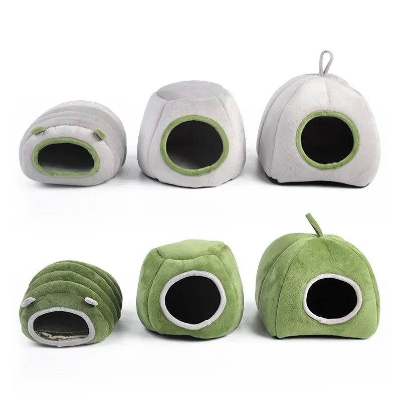 Hamster House Guinea Pig Cage Hamster Cotton House Small Animal Nest Winter Warm Pet Bed For Rodent/Guinea Pig/Rat/Hedgehog CB DROPSHIPPING