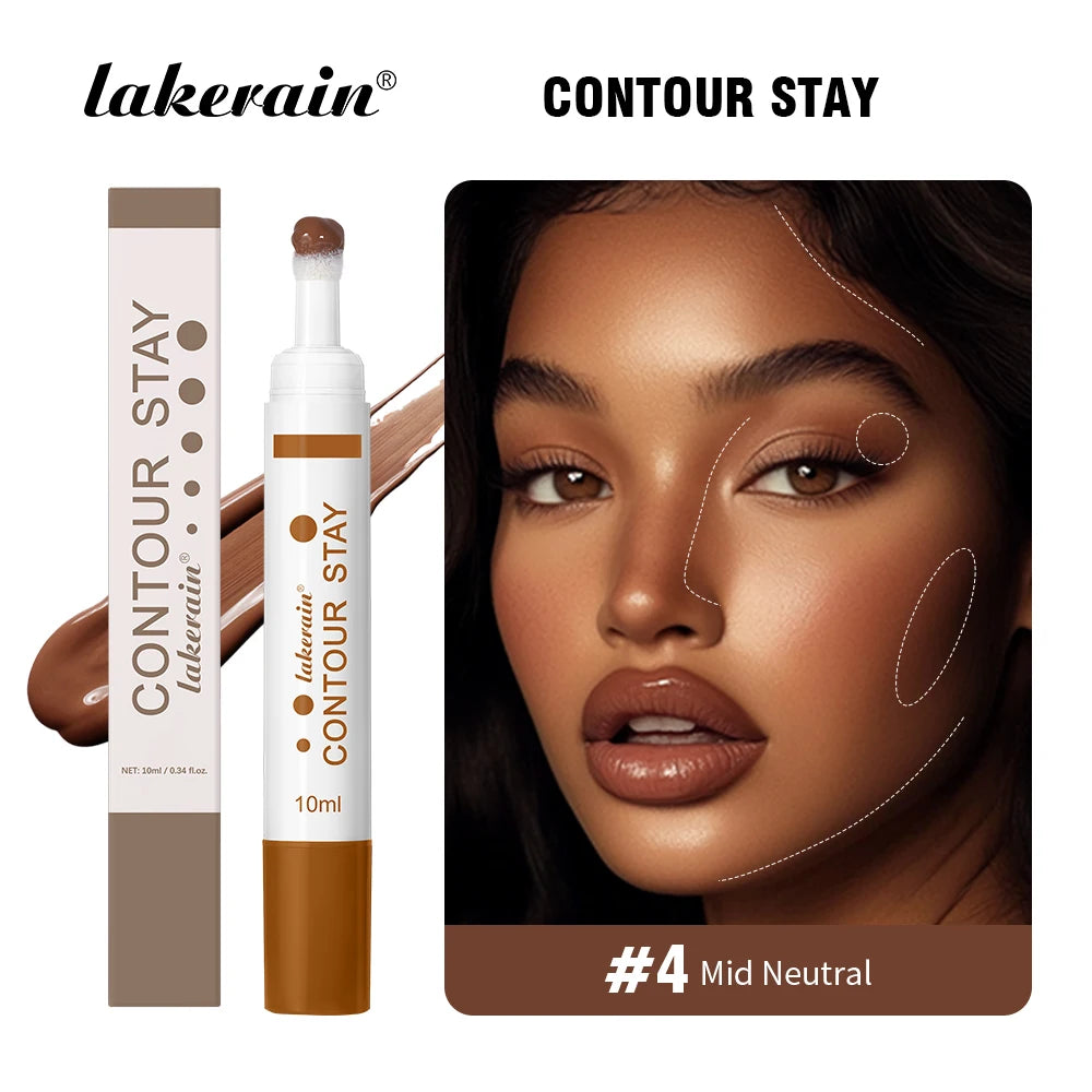 6-colors Moisturizing Liquid Contour Stay Cream Bronzer Waterproof Lightweight 3D Concealer Nourishing Face Contour Makeup CB DROPSHIPPING