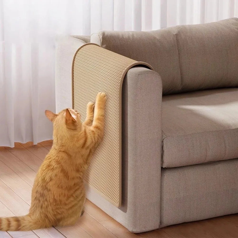 New Sisal Cat Scratching Board Wall Mount Wear-resistant Pet Grinding Pad with Ball Multi-size Furniture Protector Pet Supplies