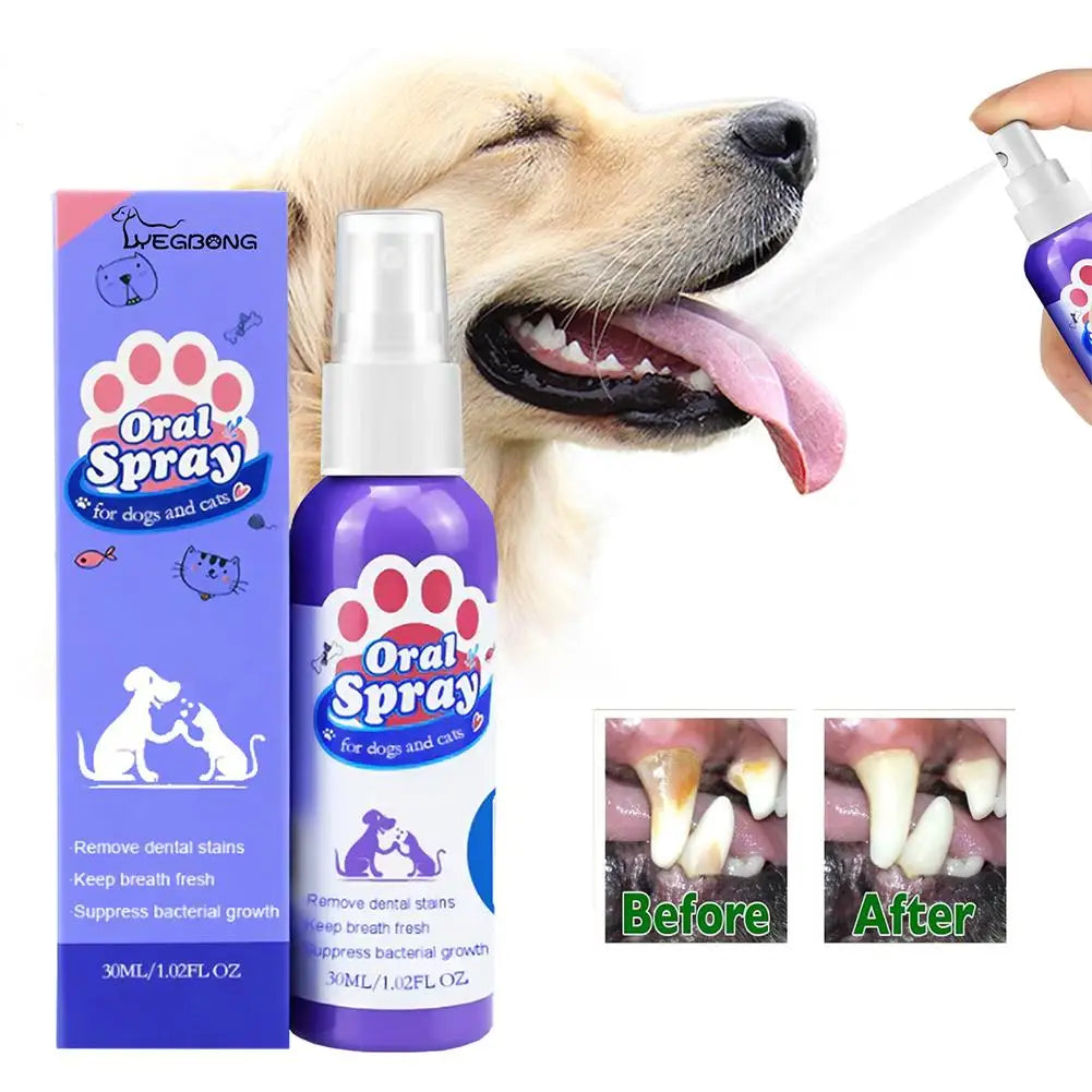 Pet Teeth Clean Supplies Pet Oral Repair Gel Pet Oral Care Spray Bad Breath Remover Teeth Cleaning Freshener Oral Deodorant