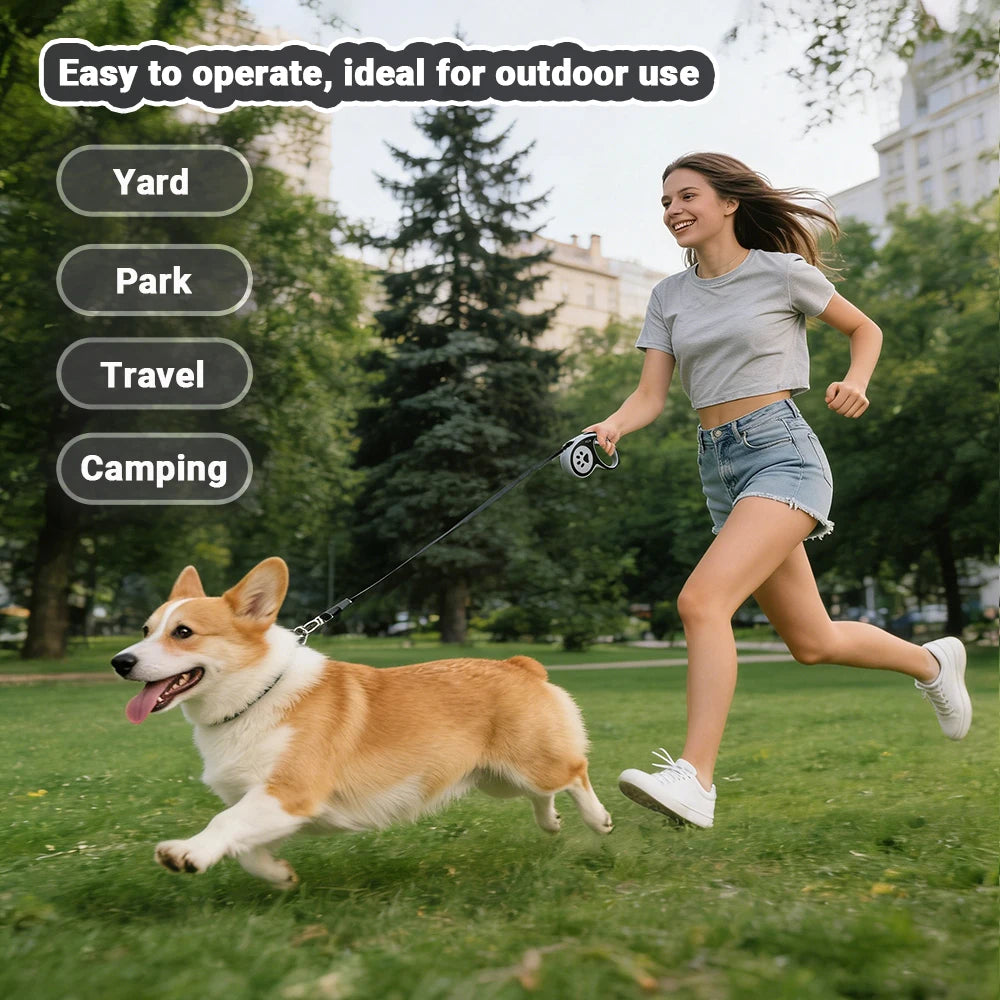 Retractable Dog Leash 3M/5M Pet Walking Lead One-Button Lock Non-Slip Handle for Small Dogs Cats Training Hiking Puppy Supplies CB DROPSHIPPING